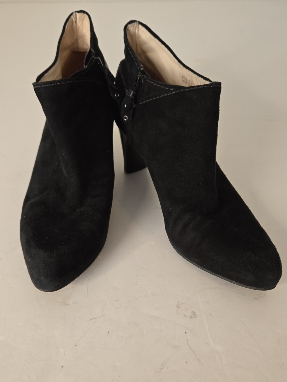 Cole Haan Black Suede Pointed Ankle Booties Size 9.5